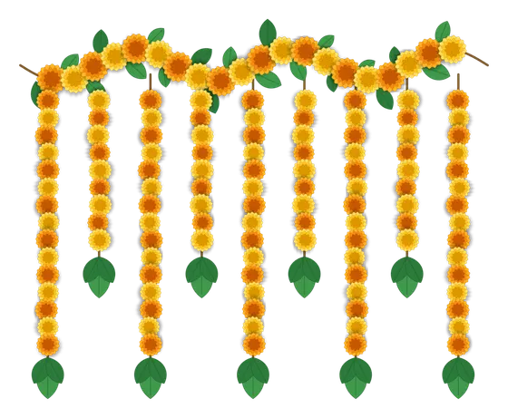 Festive Marigold Door Toran