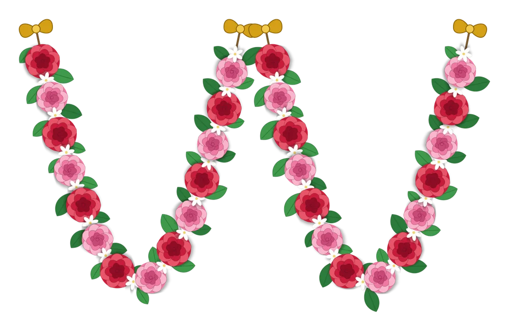 Photo 1 of Classic Red Rose Varmala Set