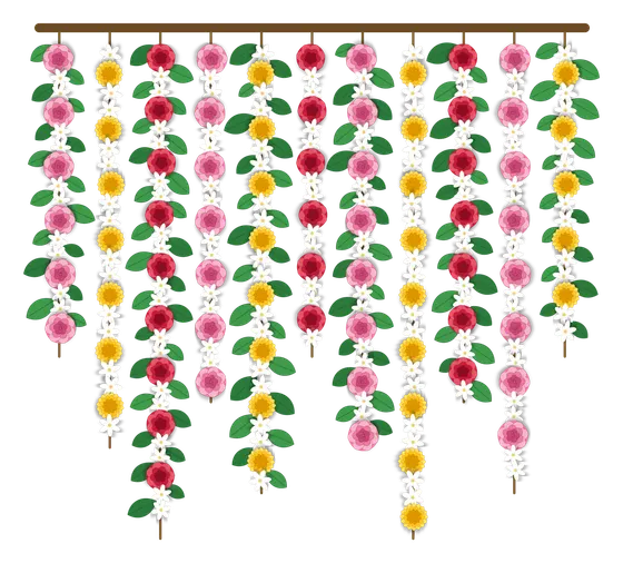Flower Curtain Stage Backdrop